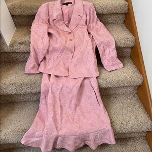 Nipon Boutique 2-Piece Skirt Suit, Pink Size 12